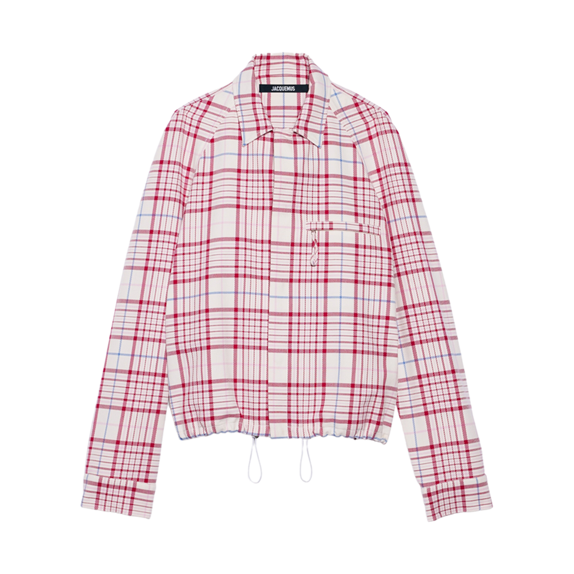 자크뮈스 라 슈미즈 크리올로 자카드 봄버 셔츠 자카드 체크 핑크(Jacquemus La Chemise Criollo Jacquard Bomber Shirt Jacquard Check Pink) - 1