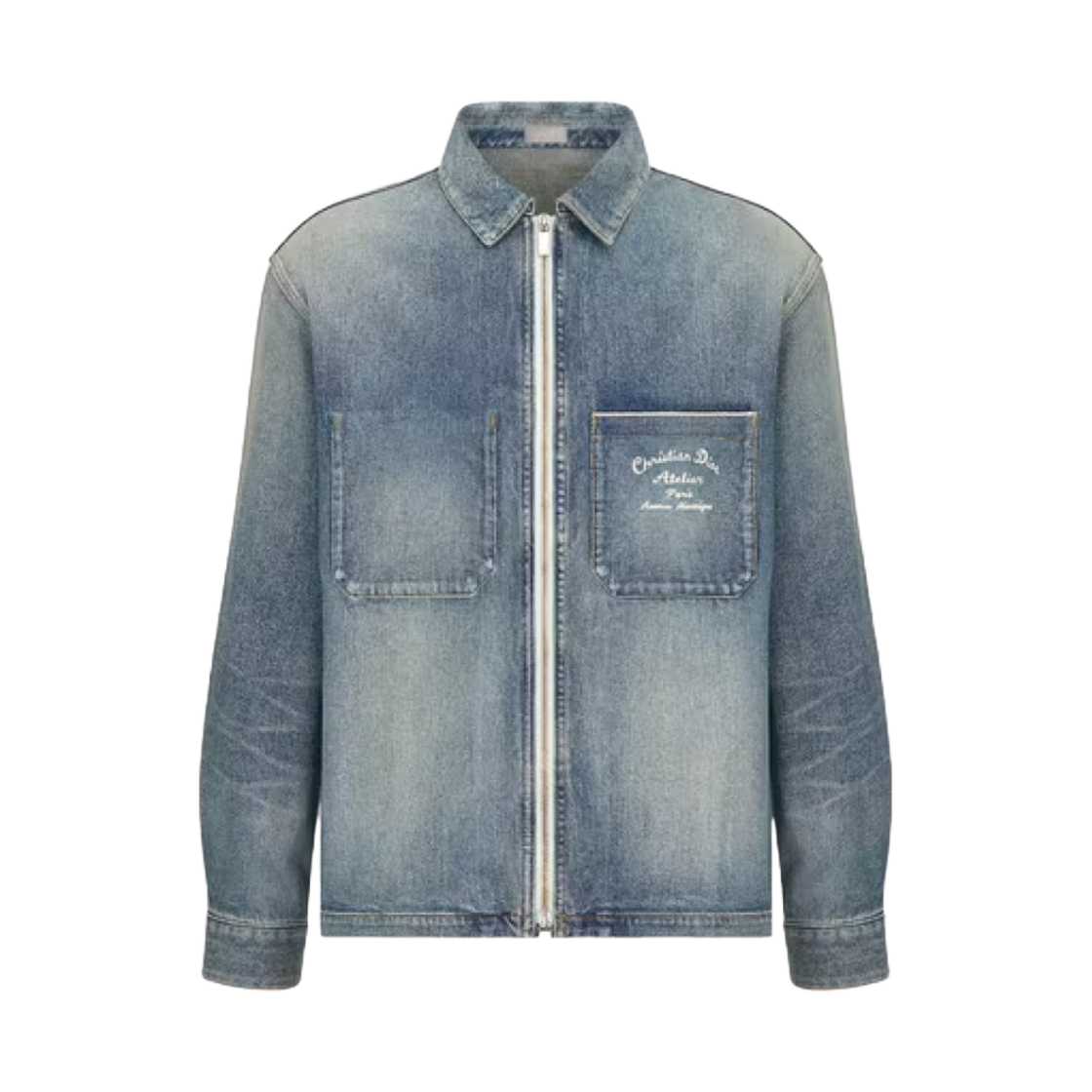 디올 아뜰리에 지퍼 오버셔츠 블루 코튼(Dior Atelier Zipped Overshirt Blue Cotton) - 1