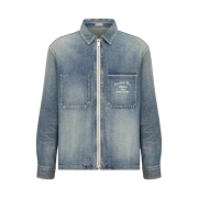 Dior Atelier Zipped Overshirt Blue Cotton