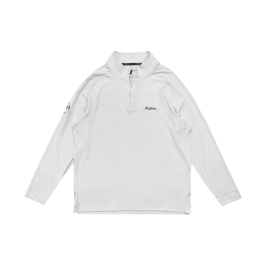 말본 골프 x 나이키 드라이핏 ADV 베이퍼 하프 집 탑 화이트 블랙(Malbon Golf x Nike Dri-Fit ADV Vapor Half Zip Top White Black) - 1