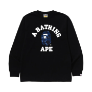 BAPE Color Camo College L/S T-Shirt Black Navy