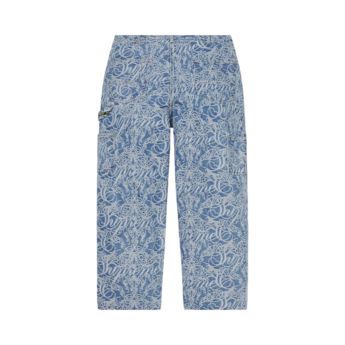 슈프림 스크립트 자카드 더블 니 데님 페인터 팬츠 워시드 블루 - 22FW(Supreme Script Jacquard Double Knee Denim Painter Pants Washed Blue - 22FW) - 2