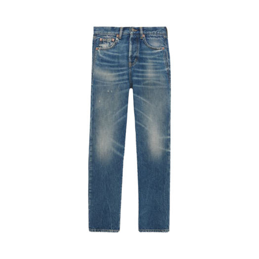 W) 생로랑 스트레이트 진 블루 데님 어센틱 빈티지 블루 | Saint W) 생로랑 스트레이트 진 블루 데님 어센틱 빈티지 블루 | Saint