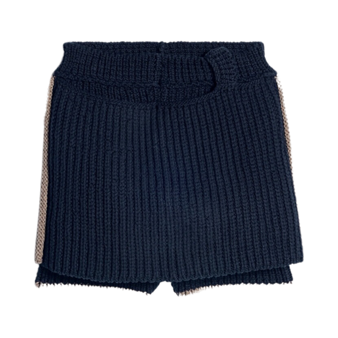 231KN197-2243-380 (W) Jacquemus La Jupe Maille Pipa Chunky Knit Skort Navy