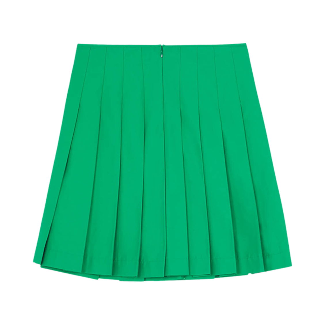 (W) 메종 키츠네 플리츠 숏 스커트 그래스 그린((W) Maison Kitsune Pleated Short Skirt Grass Green) - 2