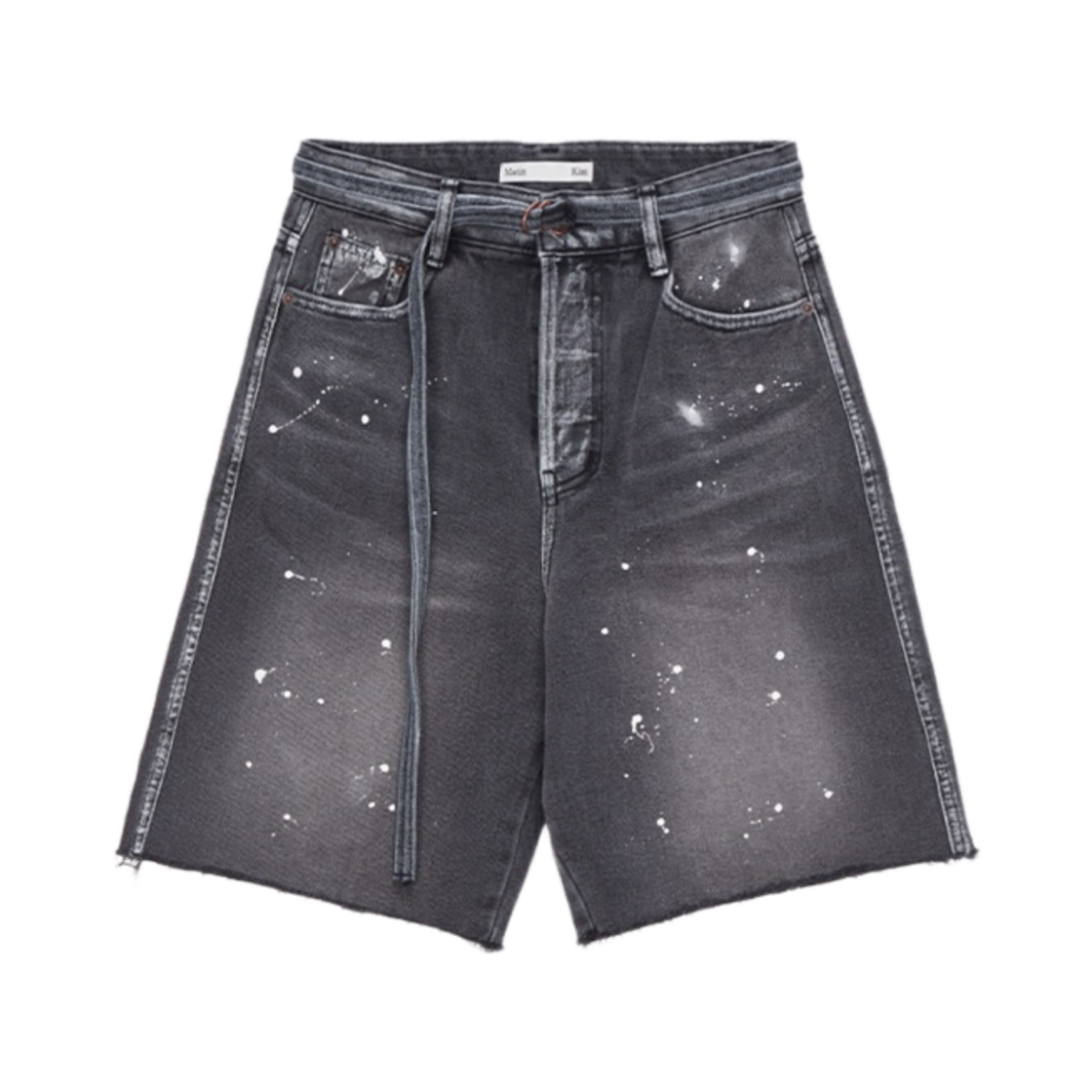 【MATIN KIM】SEMI SLIMFIT BERMUDA PANTS W) 마뗑킴 워시드 하프 데님 팬츠 블루 | Matin Kim | KREAM