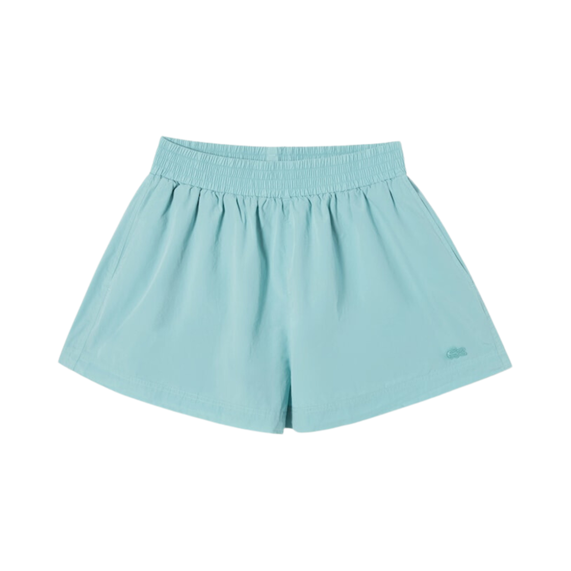 (W) 라코스테 가먼트 다잉 쇼츠 블루((W) Lacoste Garment Dyed Shorts Blue) - 1