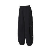 MJD Waffle Side Snap Wide Pants Black