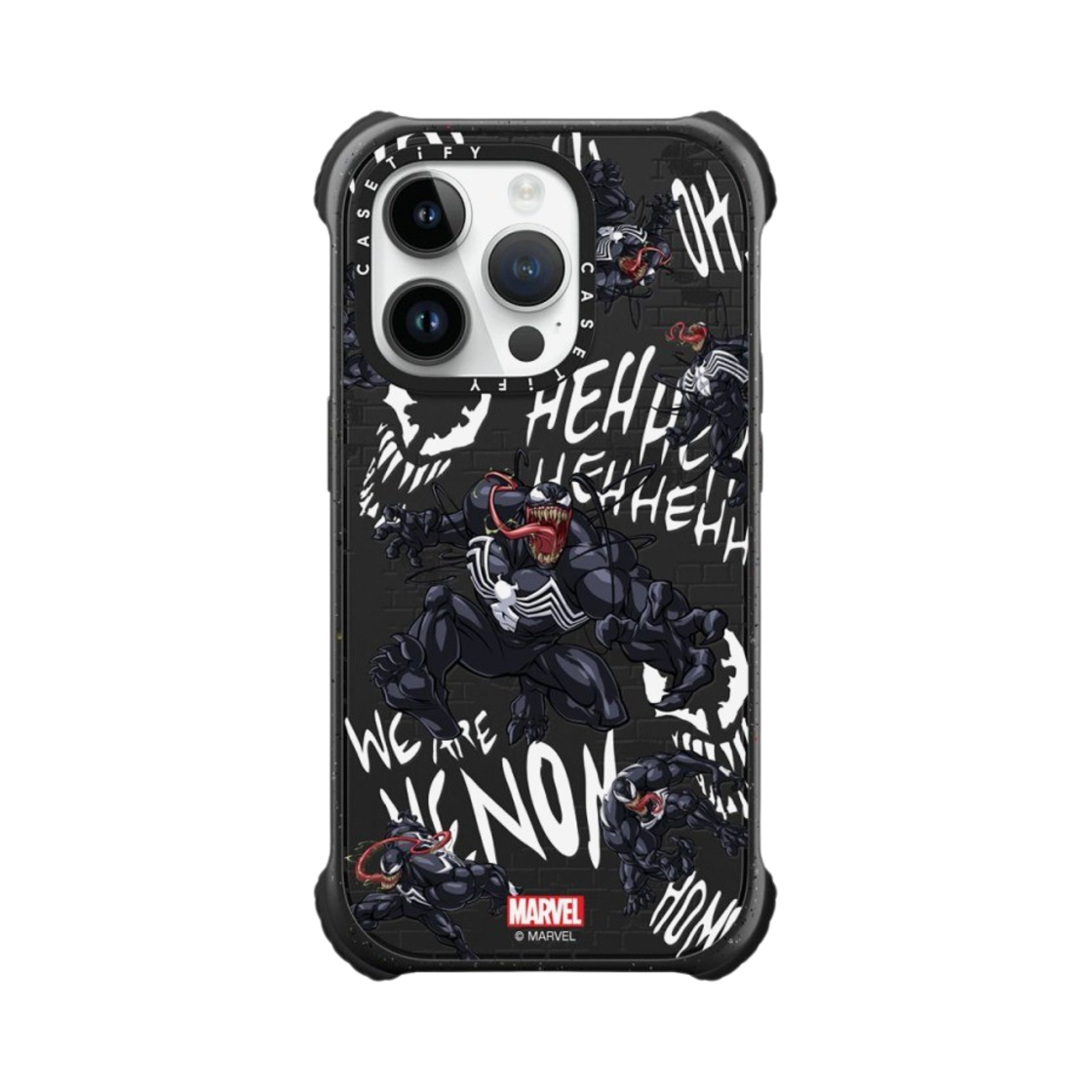 케이스티파이 x 마블 아이폰 베놈 패턴 맥세이프 울트라 임팩트 케이스 매트 블랙(Casetify x Marvel iPhone Venom Pattern Magsafe Ultra Impact Case Matte Black) - 1