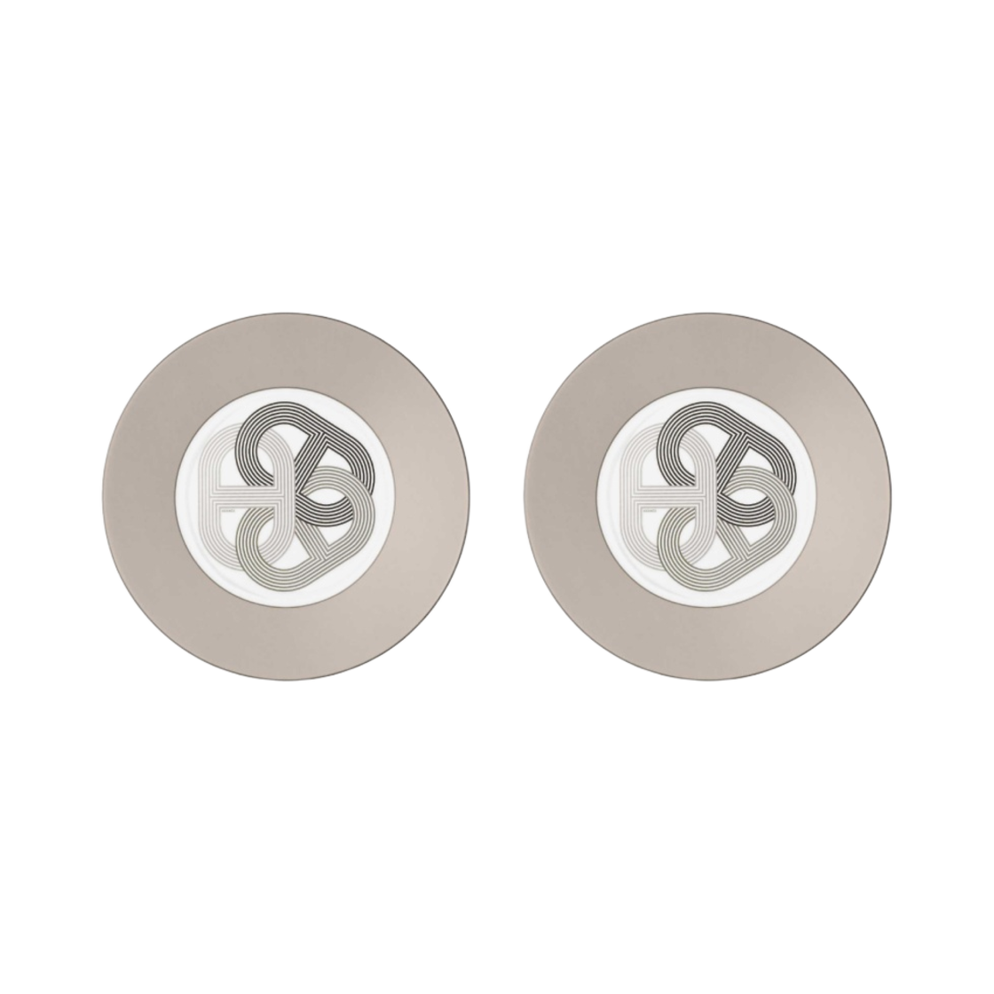 에르메스 랠리 24 라운드 플레이트 그레이 (2개입)(Hermes Rallye 24 Round Plate Grey (2 Plates)) - 1