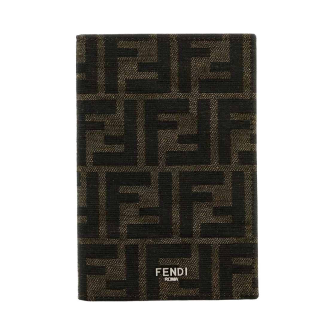 7M0282ALWKF0L3T Fendi Jacquard FF Passport Cover Brown