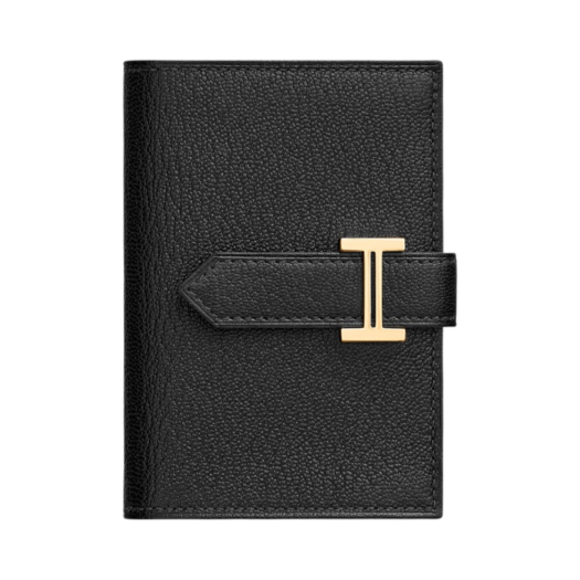 Hermes Bearn Mini Wallet Mysore Goatskin & Gold Noir