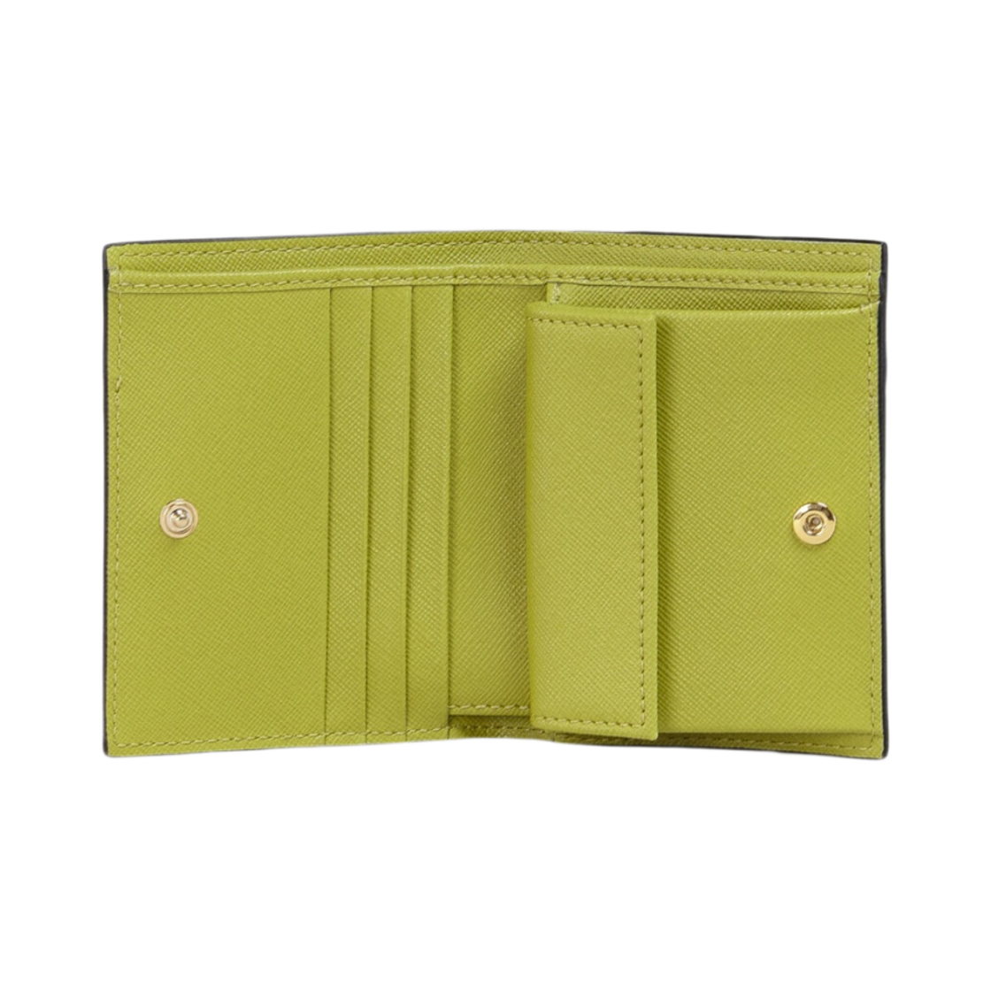 마르니 사피아노 반지갑 올리브 릴리 화이트 라임(Marni Saffiano Bi-Fold Wallet Gold Olive Lily White Lime) - 2