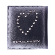 The Museum Visitor Heart Stud Spray Wallet Black