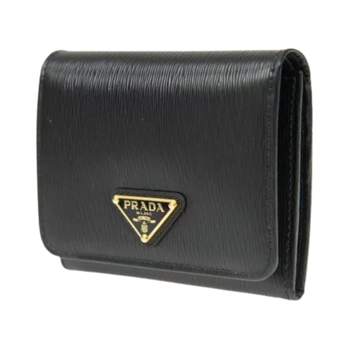 프라다 비텔로 무브 레더 트라이폴드 반지갑 블랙(Prada Vitello Move Leather Tri-Fold Wallet Black) - 2