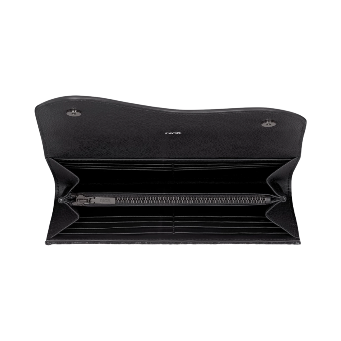 디올 새들 롱 월렛 그레인드 카프스킨 블랙(Dior Saddle Long Wallet Grained Calfskin Black) - 3