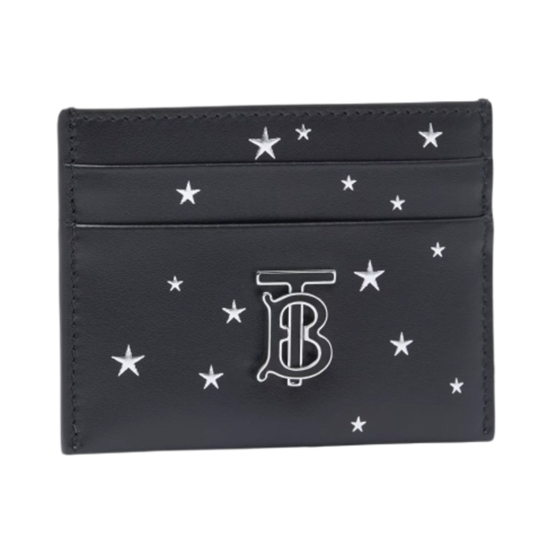 버버리 스타 프린트 레더 TB 카드 케이스 블랙(Burberry Star Print Leather TB Card Case Black) - 2