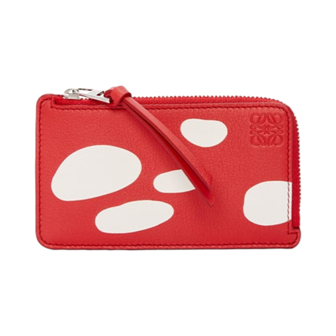 로에베 머쉬룸 코인 카드 홀더 인 클래식 카프스킨 다크 레드 | Loewe | KREAM