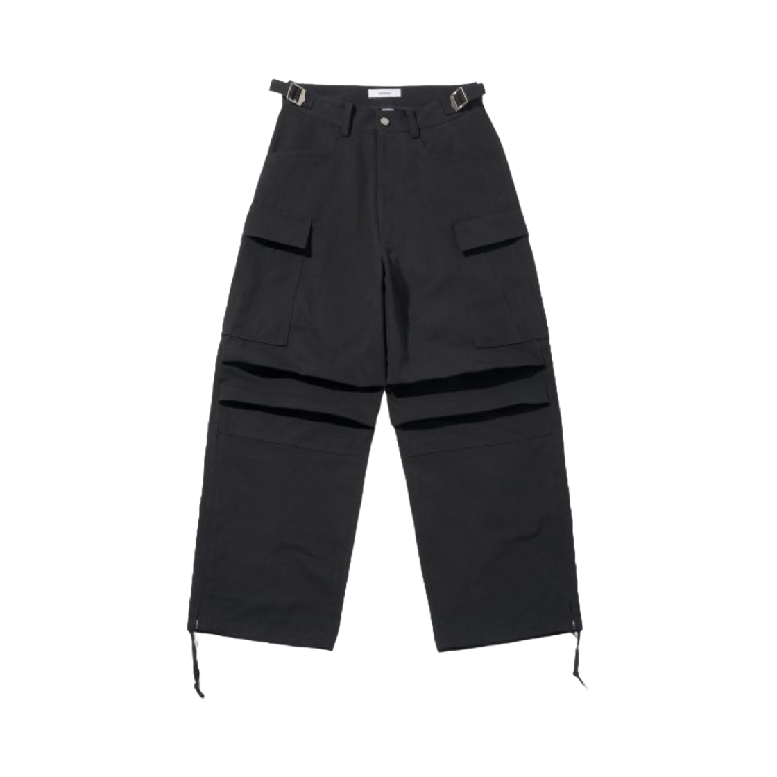 논노드 사이드 지퍼 카고 팬츠 블랙(Nonnod Side Zip Cargo Pants Black)