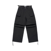 Nonnod Side Zip Cargo Pants Black