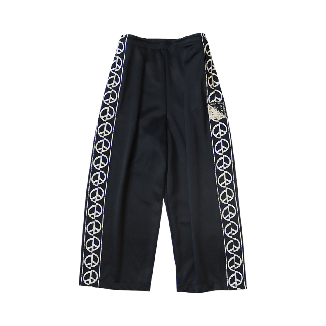 K2503LP107 Kapital TH.DD Baggy Track Pants In Smooth Jersey Black