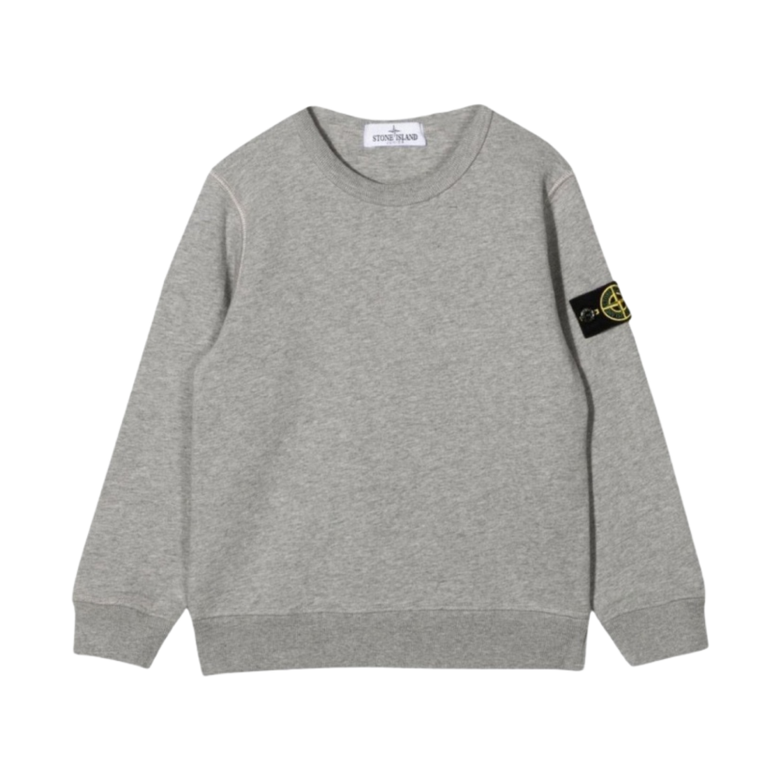 (키즈) 스톤 아일랜드 61340 코튼 플리스 크루넥 스웨트셔츠 멜란지 그레이 - 22FW((Kids) Stone Island 61340 Cotton Fleece Crewneck Sweatshirt Melange Grey - 22FW) - 1