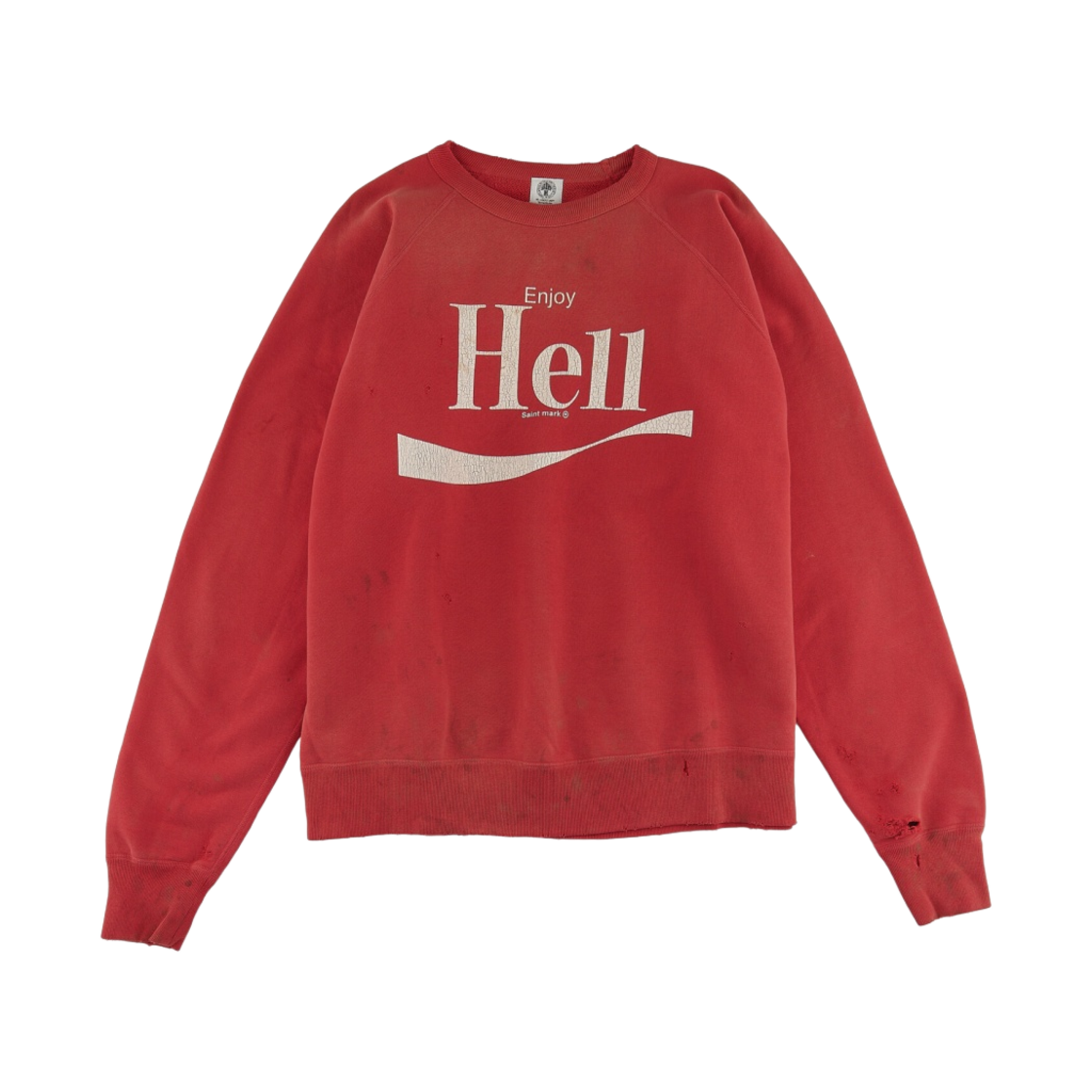 세인트 마이클 엔조이 헬 래글런 스웨트셔츠 레드 - 21AW(Saint Mxxxxxx Enjoy Hell Raglan Sweatshirt Red - 21AW) - 1