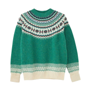 Hysteric Glamour x Harley of Scotland H Jacquard Nordic Sweater Green