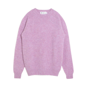 Harley of Scotland Shaggy Dog Crewneck Sweater Heather Rose