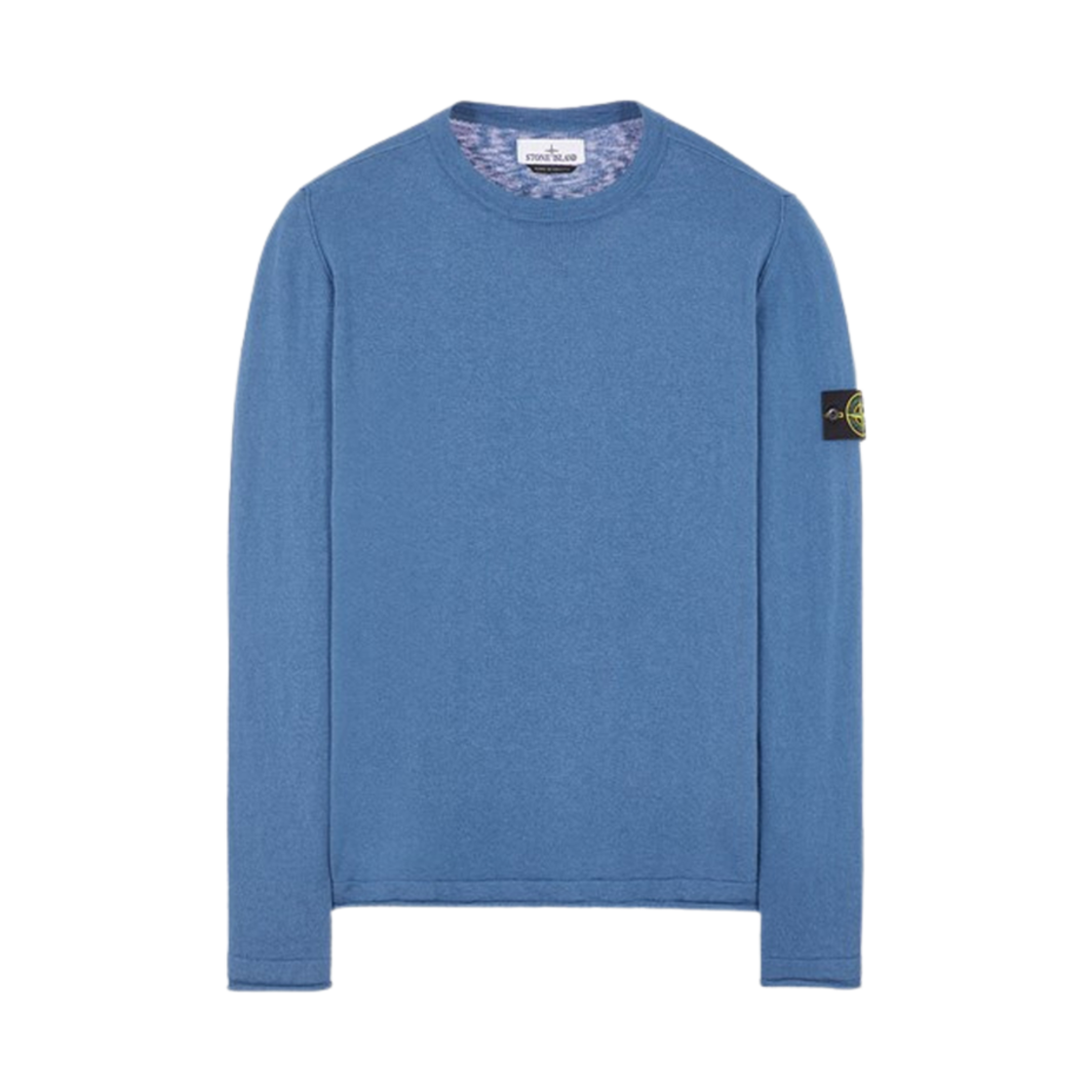 8015502B0-V0024 Stone Island 502B0 Cotton Nylon Crewneck Knit Avio Blue - 24SS