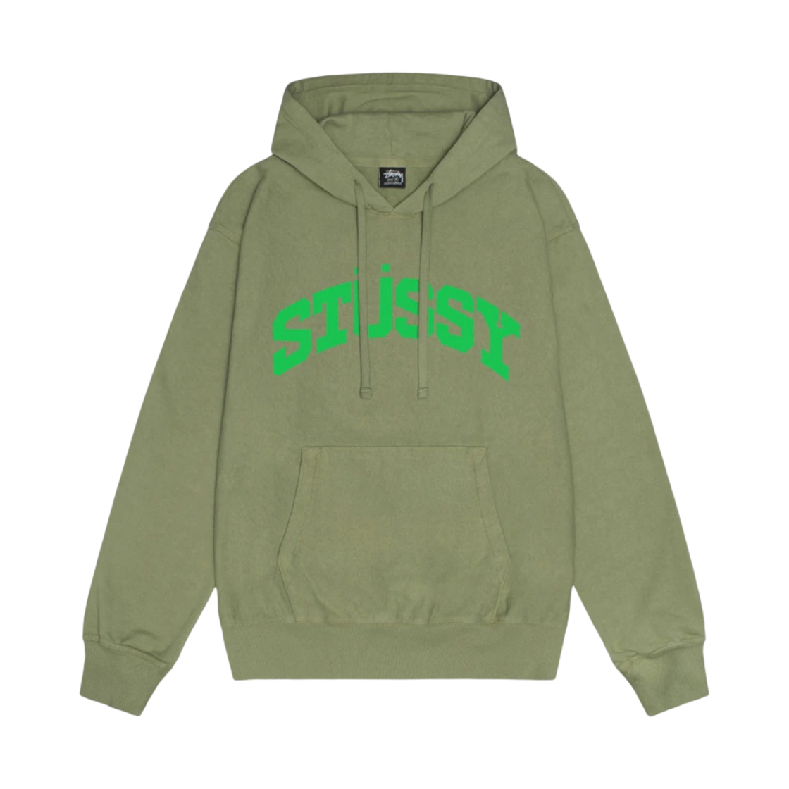 스투시 블록 스포츠 피그먼트 다이드 후드 아티초크(Stussy Block Sport Pigment Dyed Hoodie Artichoke) - 1
