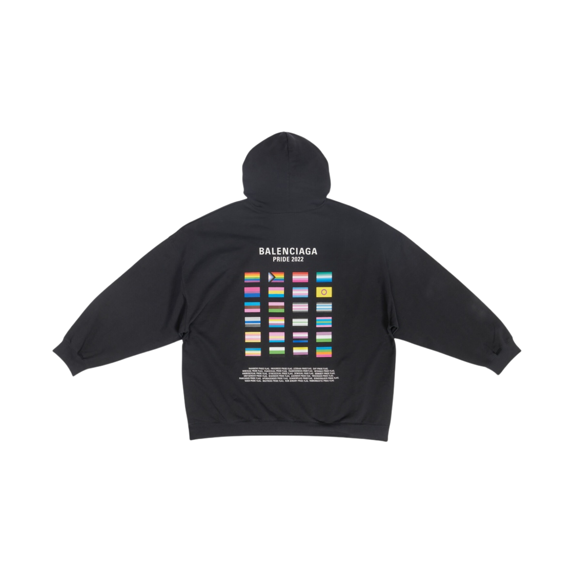 발렌시아가 프라이드 22 박시 핏 후드 블랙(Balenciaga Pride 22 Boxy Fit Hoodie Black) - 2