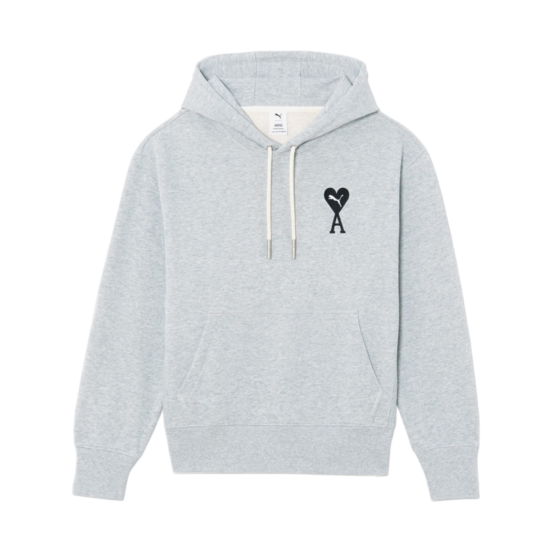 푸마 x 아미 후드 라이트 그레이 헤더(Puma x AMI Hoodie Light Gray Heather)