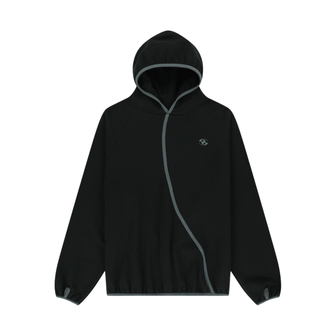 산산기어 테이프드 후디 블랙
