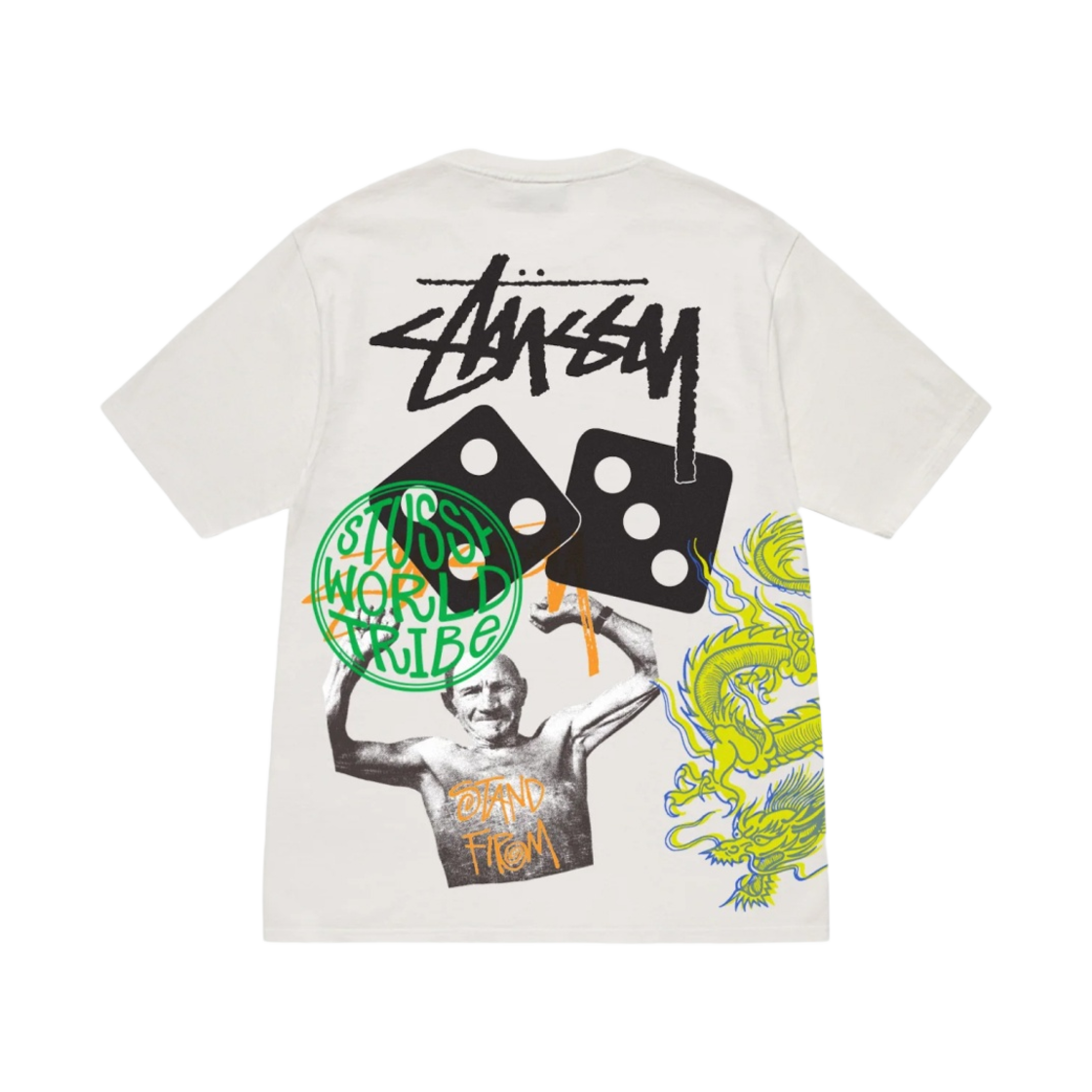 스투시 스트라이크 피그먼트 다이드 티셔츠 내츄럴