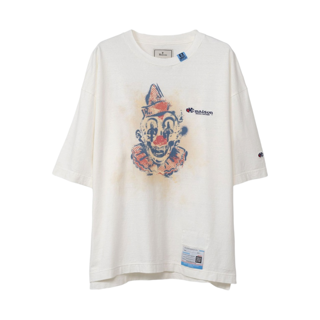 메종 미하라 야스히로 클라운 프린티드 티셔츠 화이트(Maison Mihara Yasuhiro Clown Printed T-Shirt White) - 1