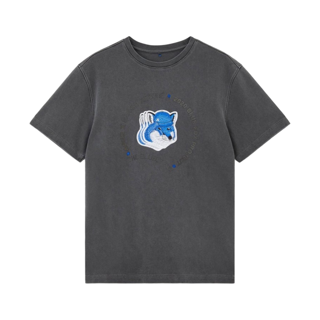 메종 키츠네 x 아더에러 트리플 폭스 헤드 로고 티셔츠 그레이(Maison Kitsune x Ader Error Triple Fox Head Logo T-Shirt Grey)