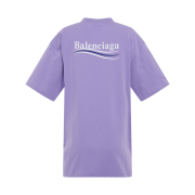 (W) Balenciaga Political Campaign Oversized T-Shirt Light Purple
