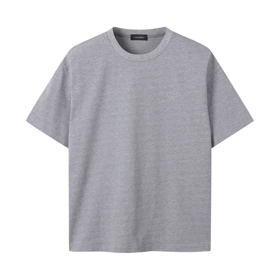 CWTAM25421GYX Customellow Flame Graphic T Shirt Gray