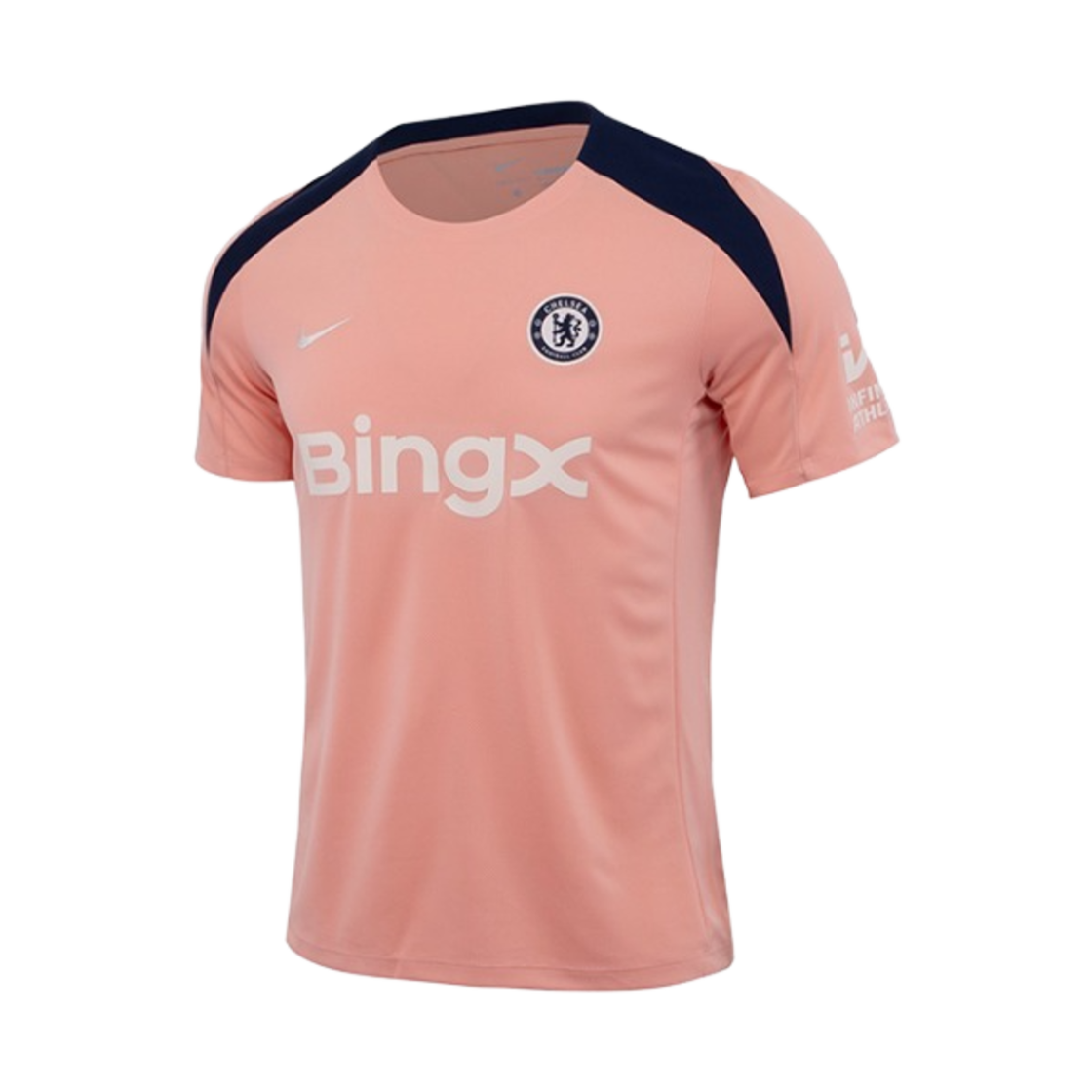 나이키 첼시 FC 스트라이크 드라이핏 풋볼 탑 애프리콧 아게이트 옵시디언 (논 마킹 버전)(Nike Chelsea FC Strike Dri-Fit Football Top Apricot Agate Obsidian (Non Marking Ver.))