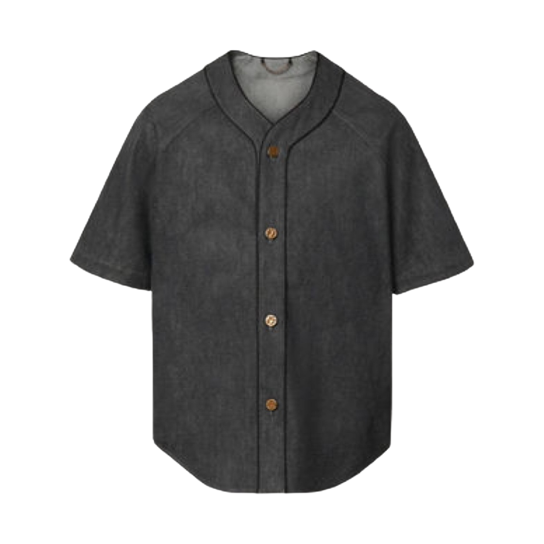 루이비통 모노그램 엠보스 베이스볼 셔츠 블랙