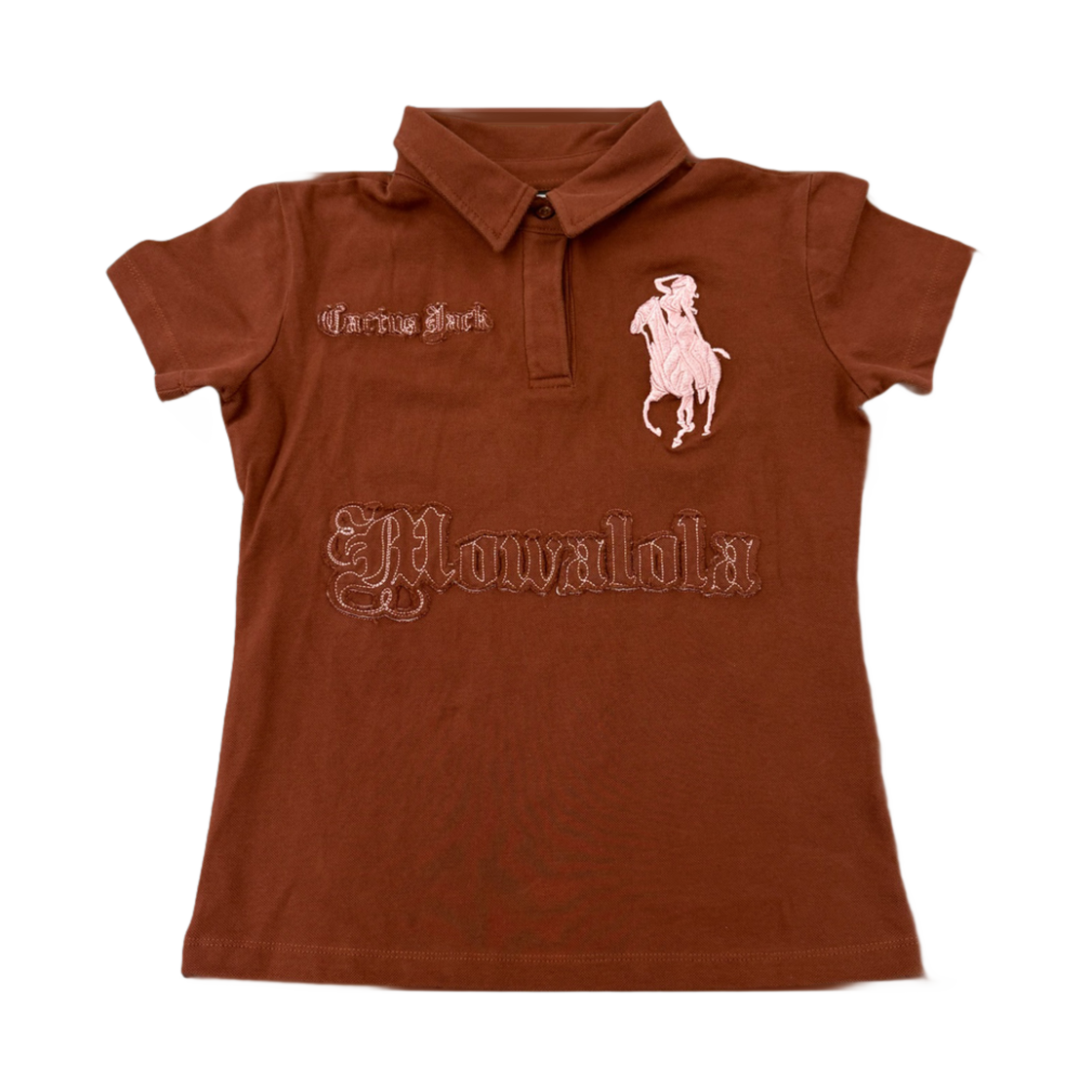 (W) 트래비스 스캇 캑터스 잭 x 모와롤라 휴스턴 폴로 브라운((W) Travis Scott Cactus Jack x Mowalola Houston Polo Brown) - 1