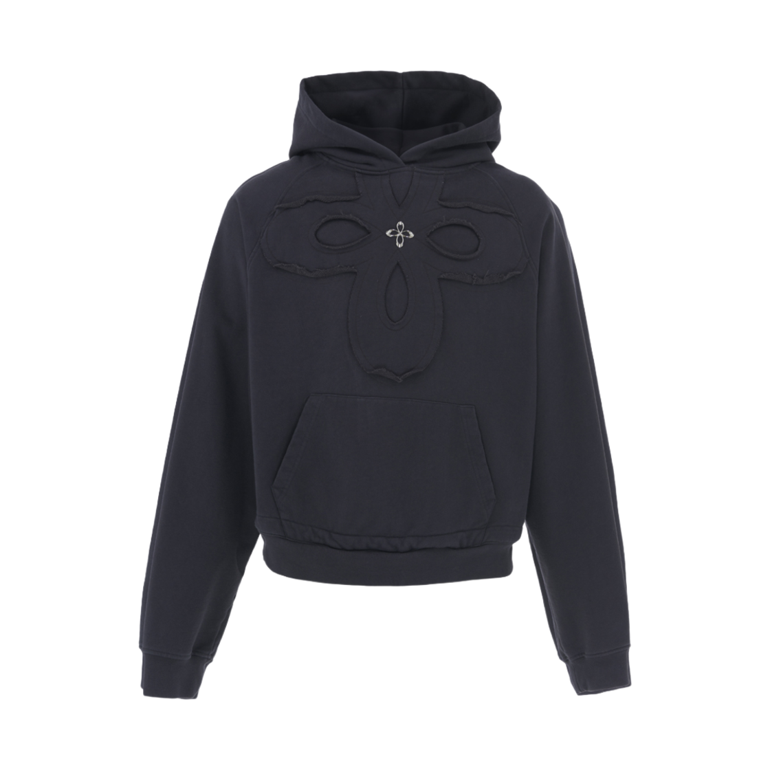 【SURGERY】24FW clover logo patchs sweat hoodie melange grey gray-clover-patch-hoodie-v2-