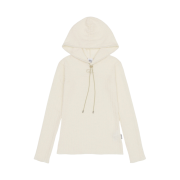Sculptor E-string Crinkle Hoodie Ivory