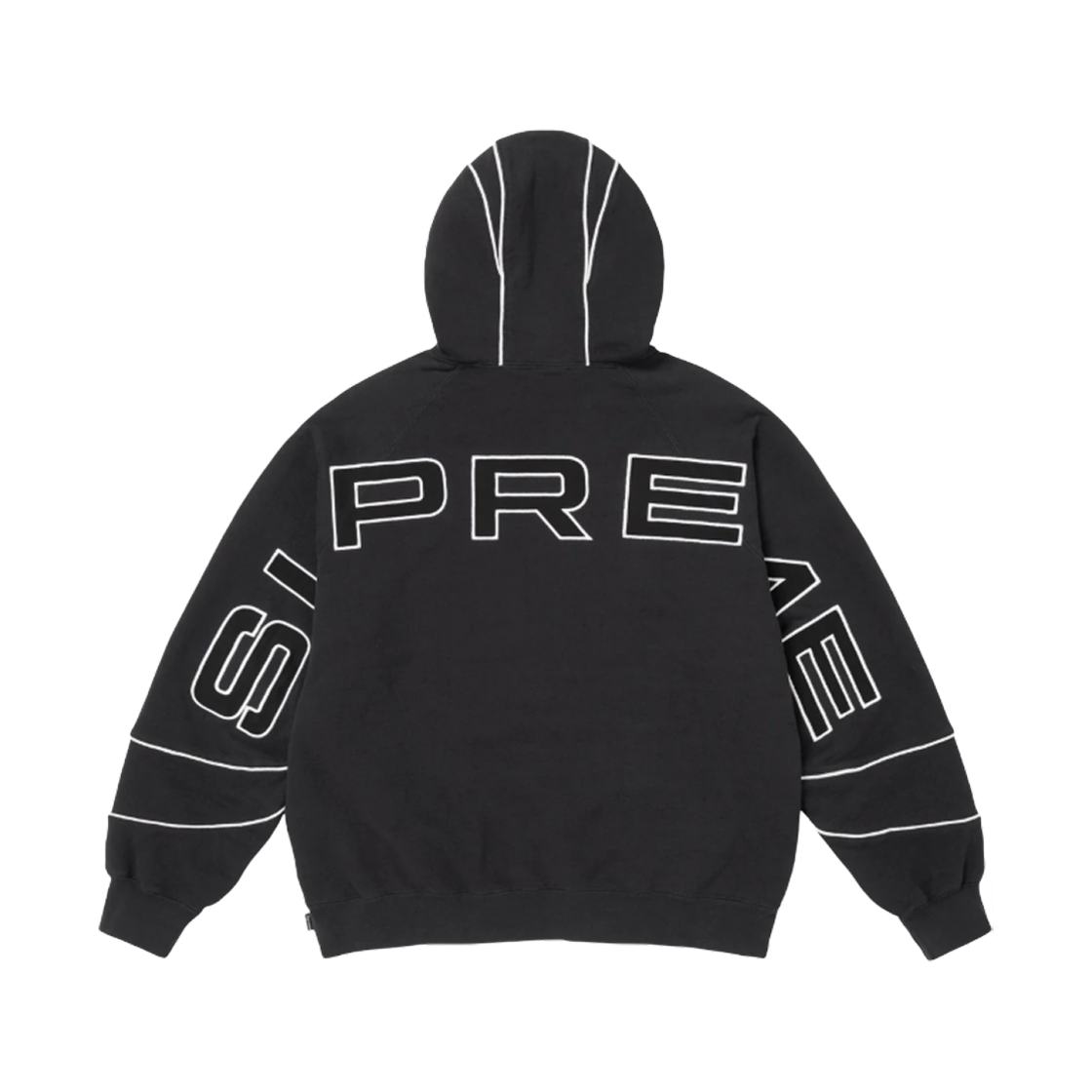 슈프림 패널드 후드 스웨트셔츠 블랙 - 25SS(Supreme Paneled Hooded Sweatshirt Black - 25SS) - 2