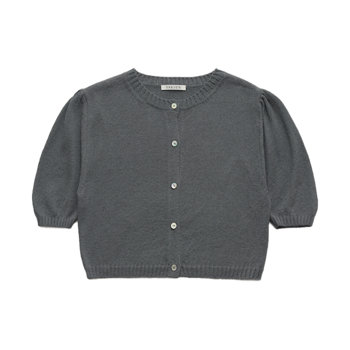 파르벵 테이트 린넨 크롭 가디건 모로칸 블루(FARVEN Tate Linen Crop Cardigan Moroccan Blue)