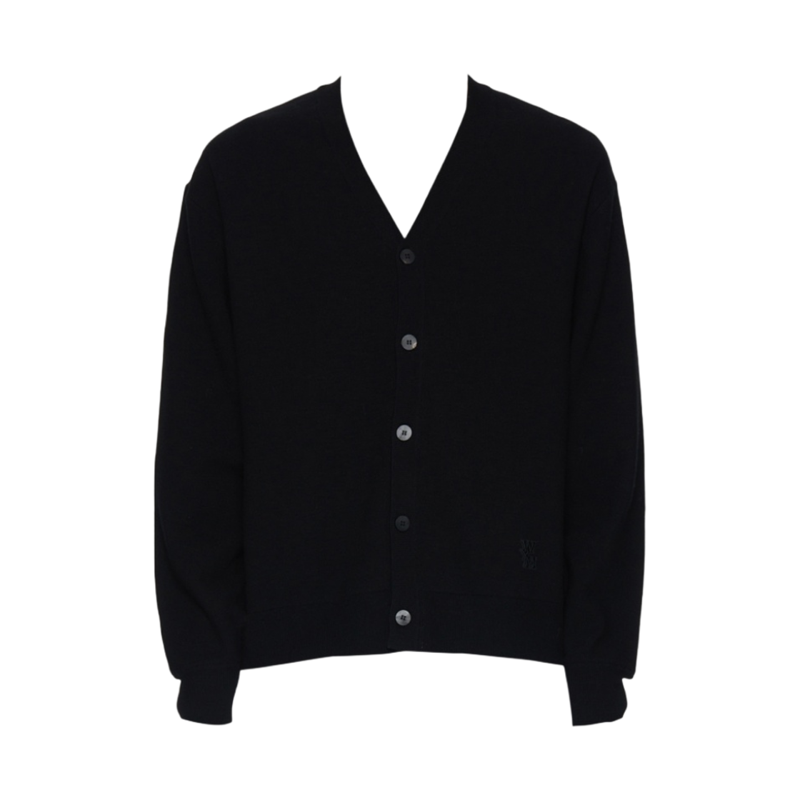 우영미 브이넥 가디건 블랙 - 23FW