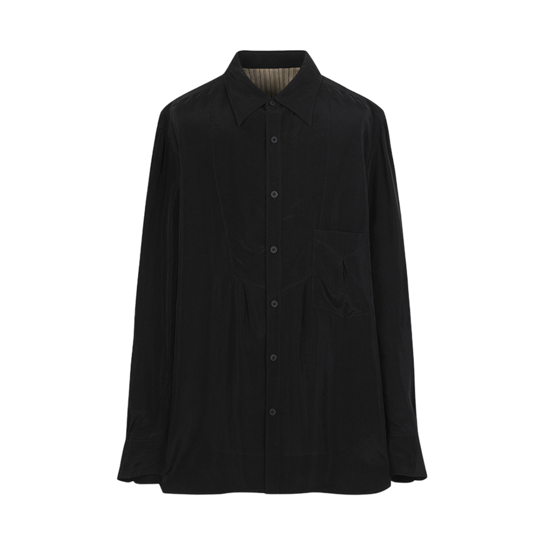 지기첸 시메트리컬 프론트 피스 셔츠 블랙 - 24FW(Ziggy Chen Symmetrical Front Piece Shirt Black - 24FW)