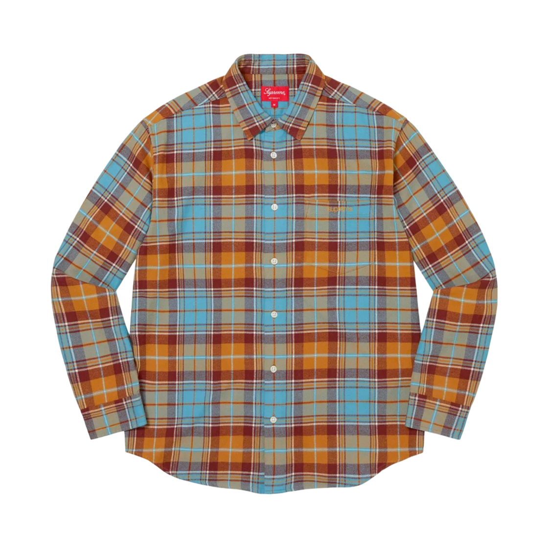 슈프림 플래드 플란넬 셔츠 러스트 - 22FW(Supreme Plaid Flannel Shirt Rust - 22FW) - 1
