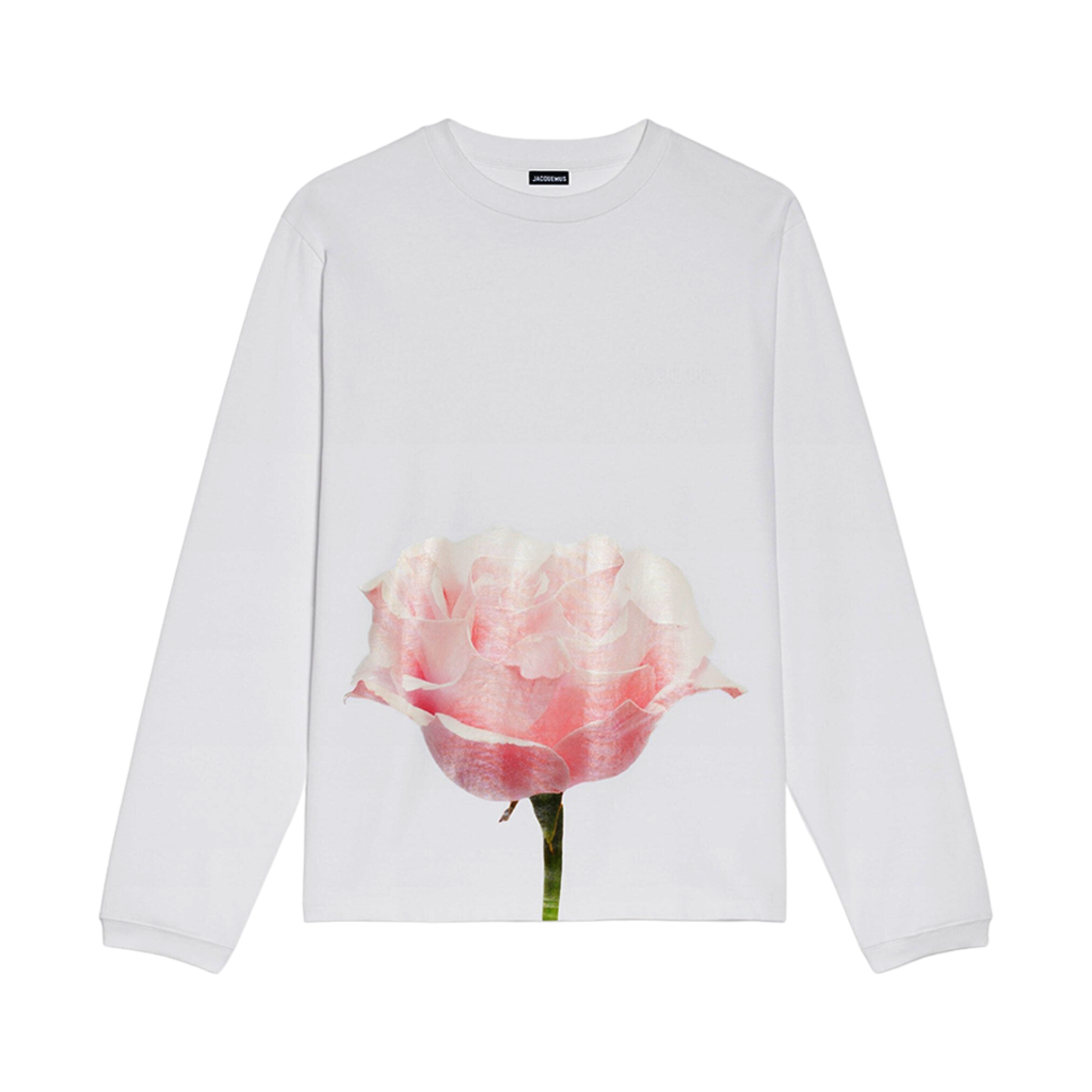 자크뮈스 르 티셔츠 로진 로즈 롱슬리브 티셔츠 빅 로즈 화이트(Jacquemus Le T-Shirt Rosine Rose Long Sleeve T-Shirt Big Rose White) - 1